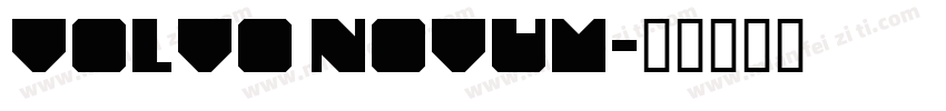 Volvo Novum字体转换